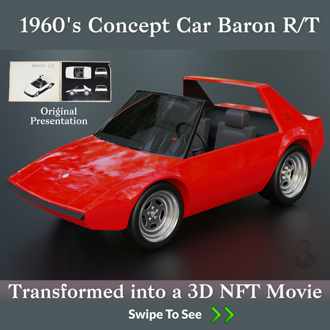 NFT Concept Car 1960s Rare Presentation Volkswagen Motors Goodson Gallery